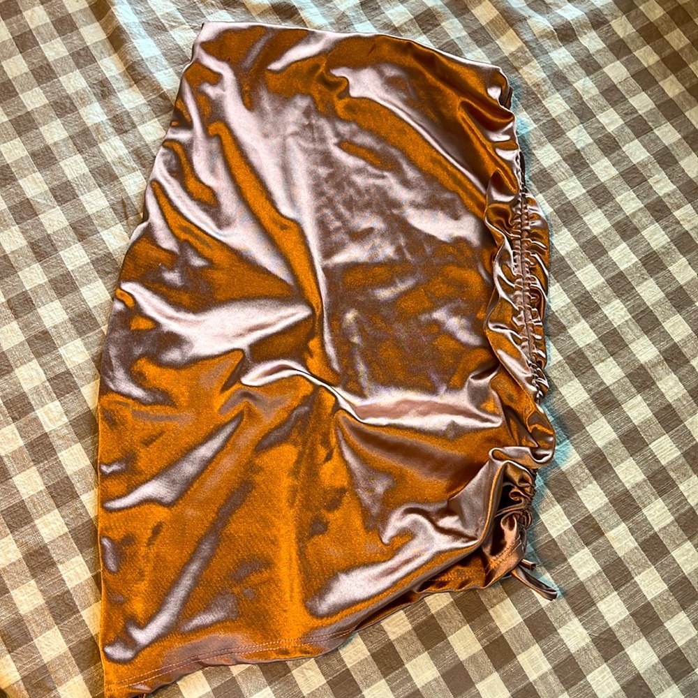 High Waist asymmetrical hem skirt
